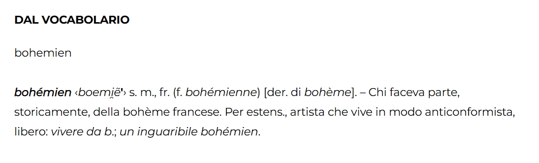 significato di Bohémien