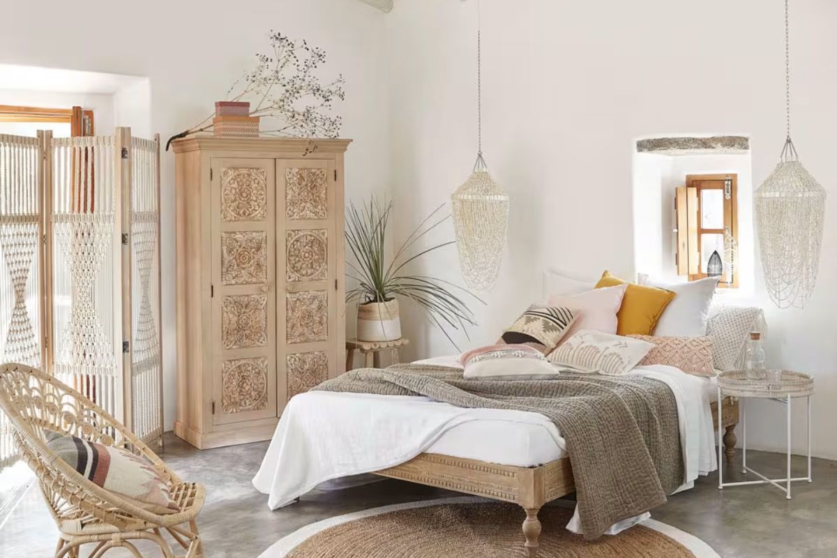 camera da letto boho chic