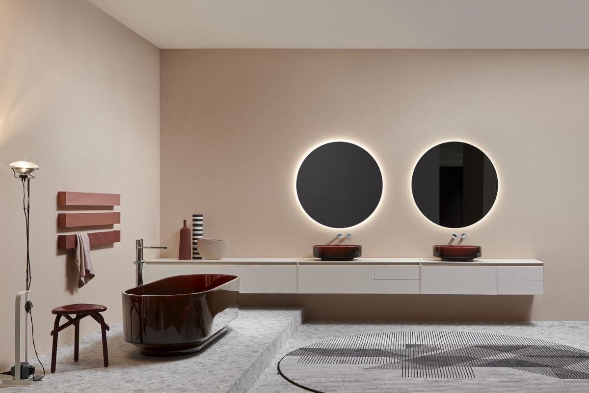 borghi antoniolupi bagno di design vasca freestanding bordeaux