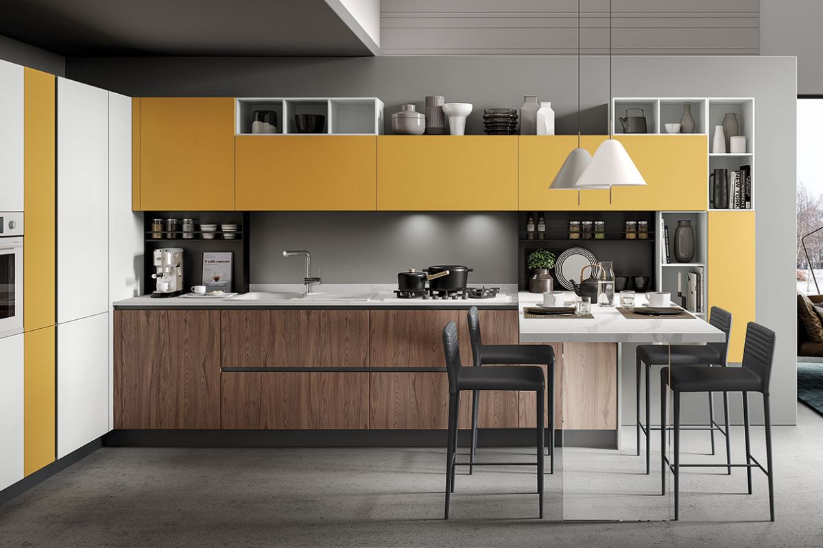 colore senape cucina
