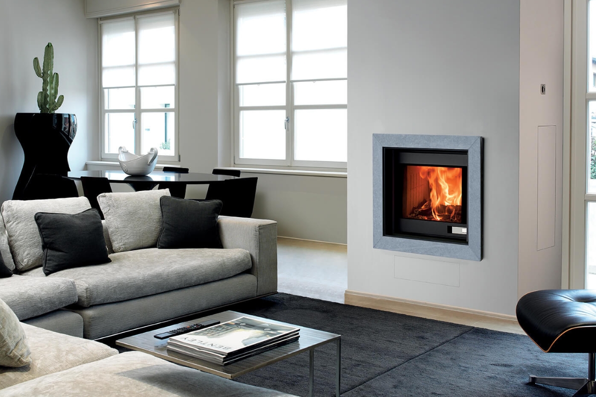 termocamino jolly mec legna pellet ibrido design innovativo