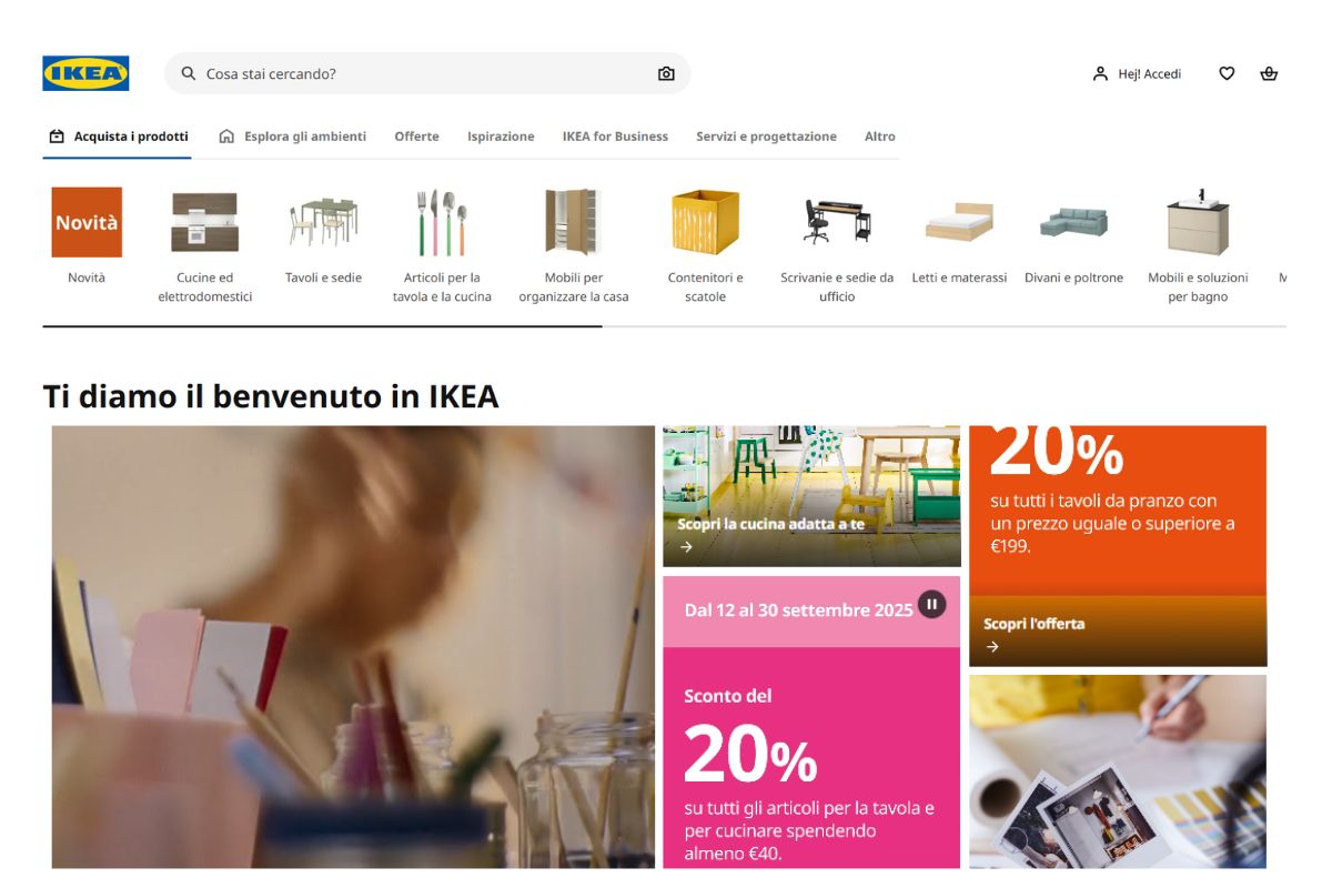 miglio ecommerce arredamento - ikea