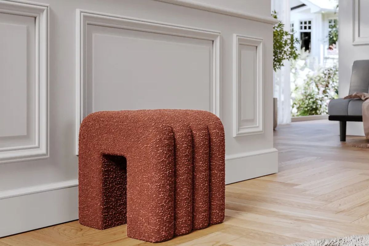pouf tessuto boucle