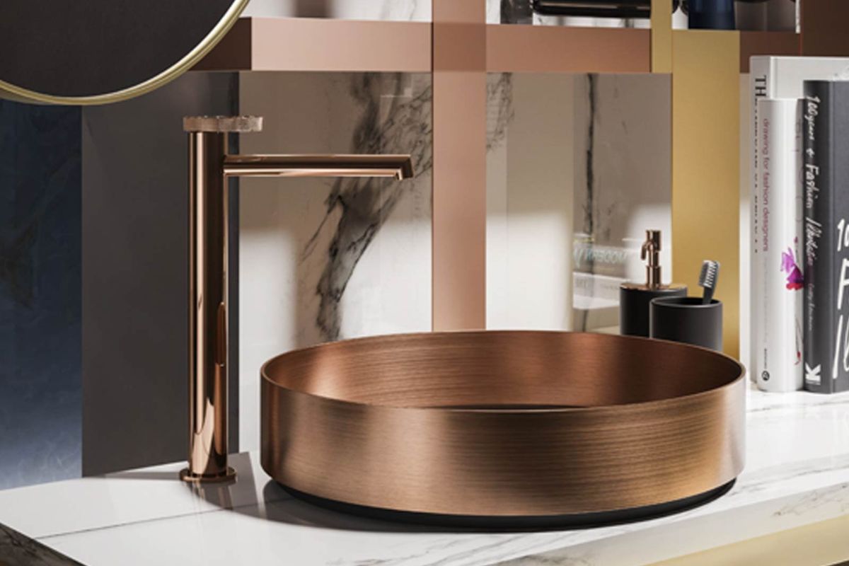 sanitari bagno color rame terracotta gessi anello