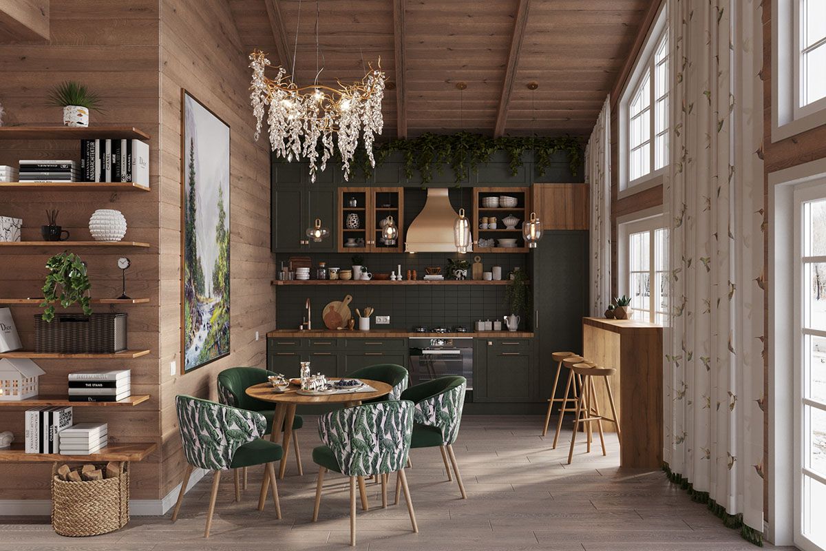 Arredamento in apparenza rustico ma elegante copertina