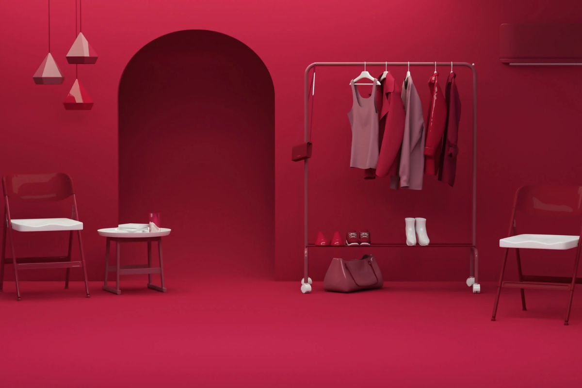 colore magenta design archi