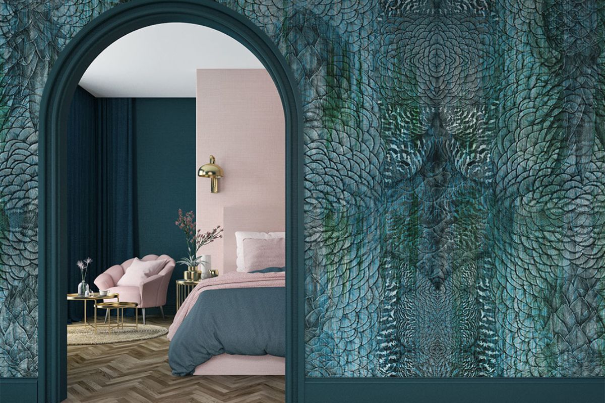 Arredare con il verde petrolio interior design abbinato al rosa