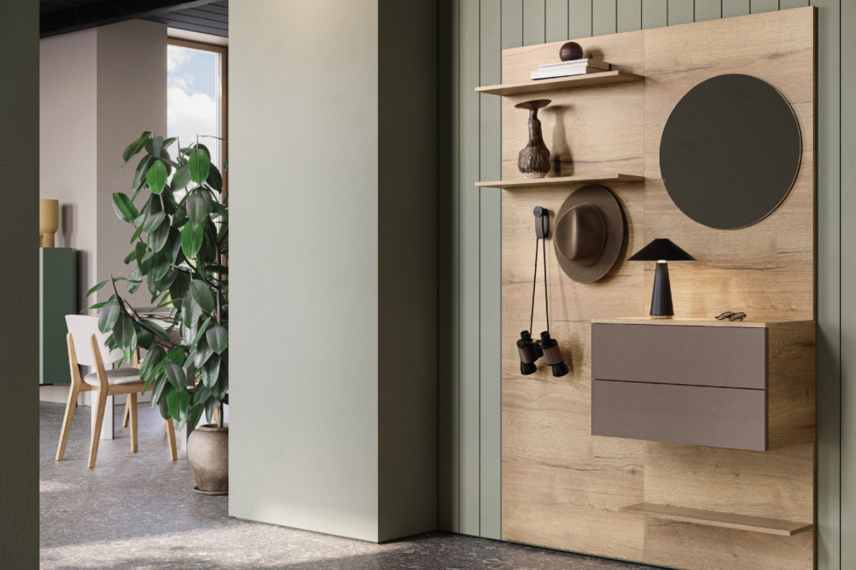 soluzioni ingresso con parete attrezzata