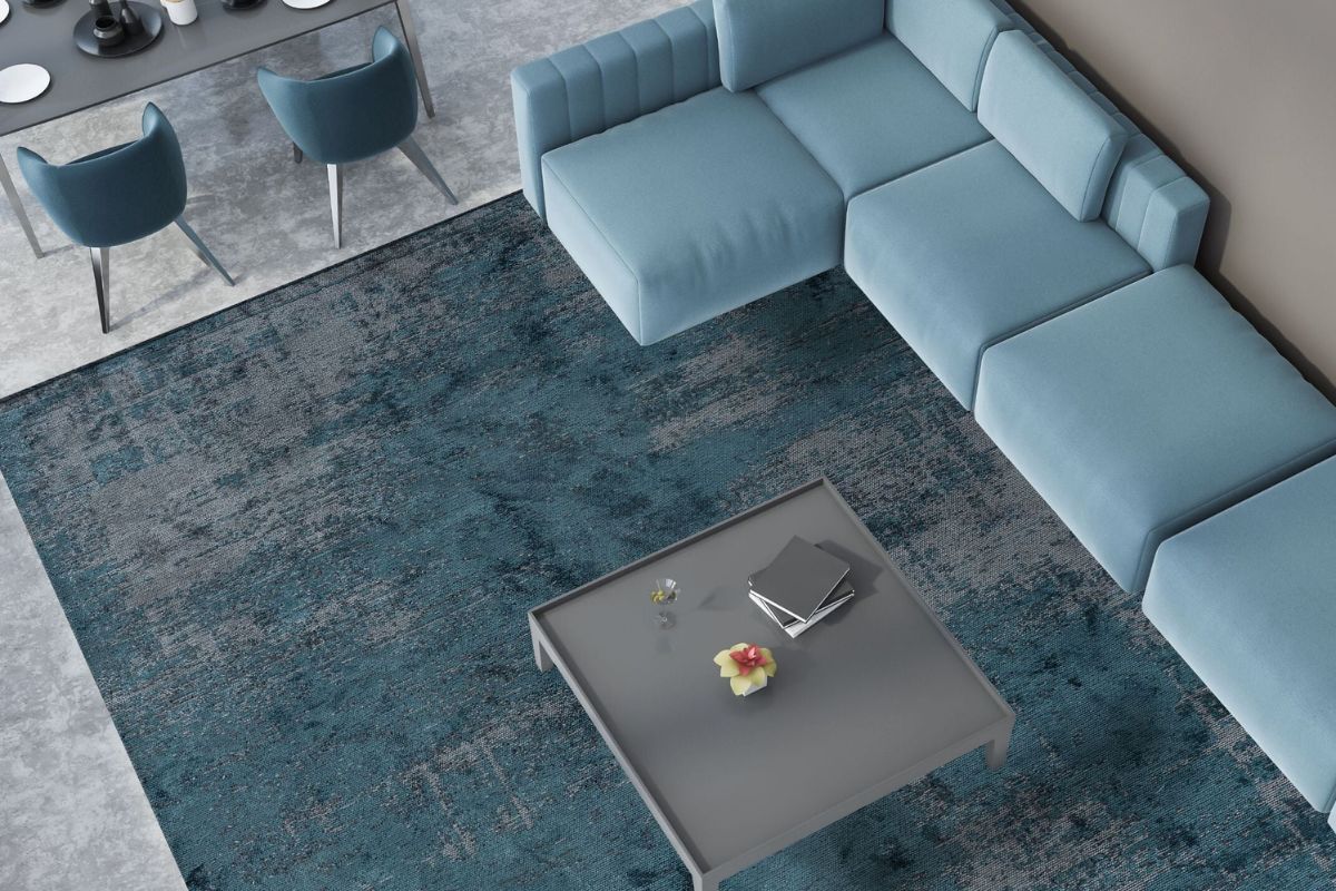 verde petrolio soggiorno design