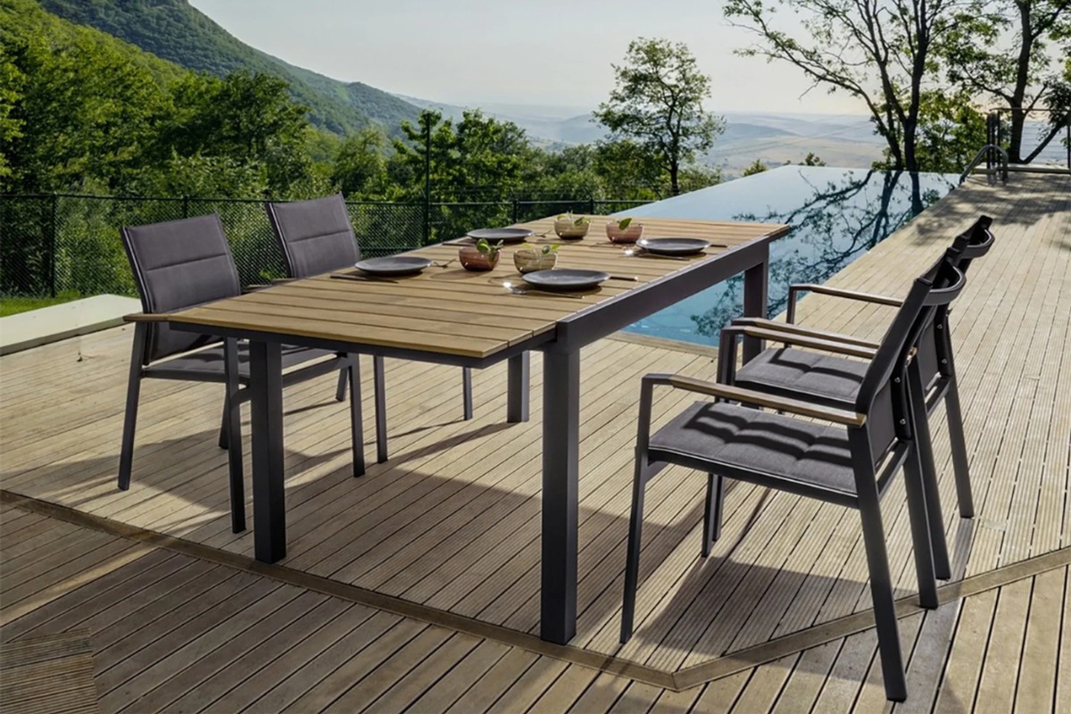 tavolo da giardino allungabile antracite tavolo da esterno design