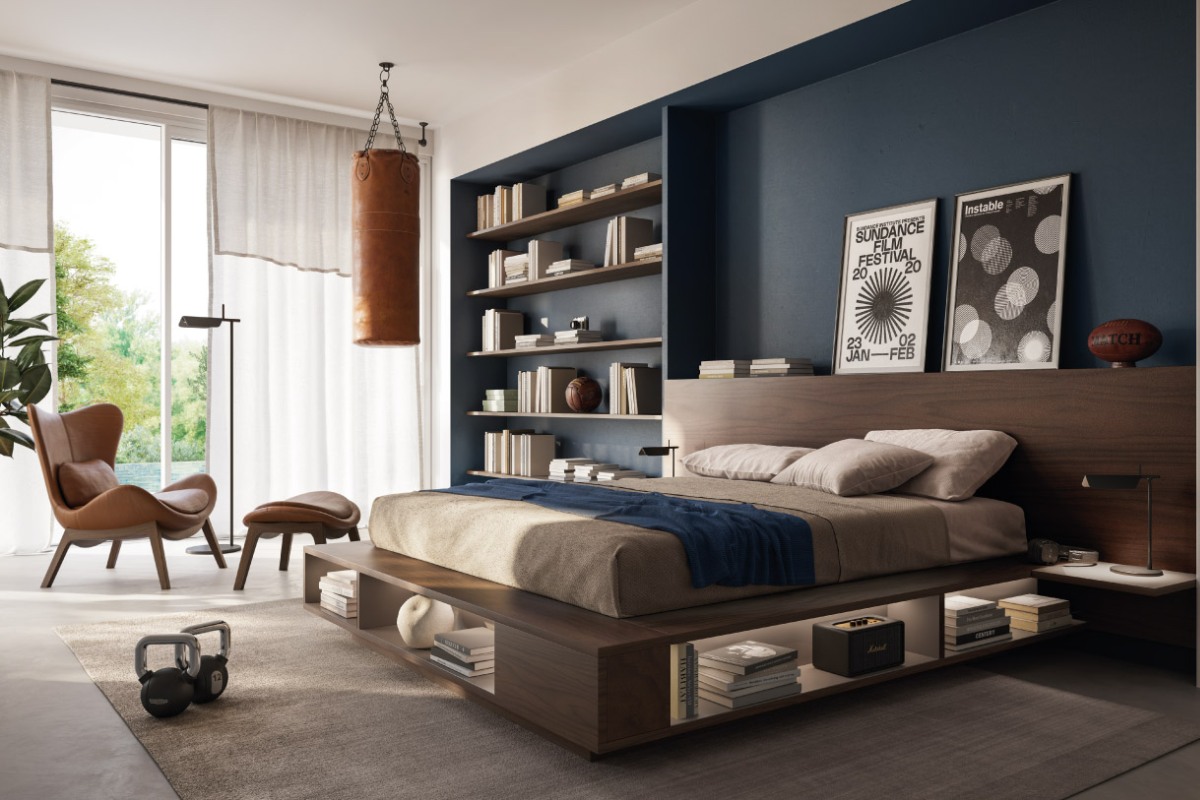 Poltrona per camera da letto in stile moderno