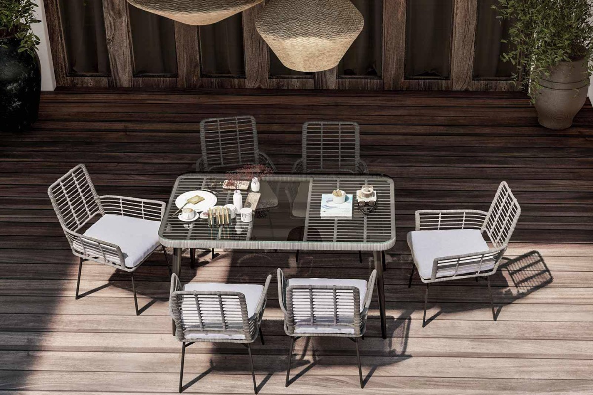 tavolo da giardino in vetro tavolo da esterno elegante