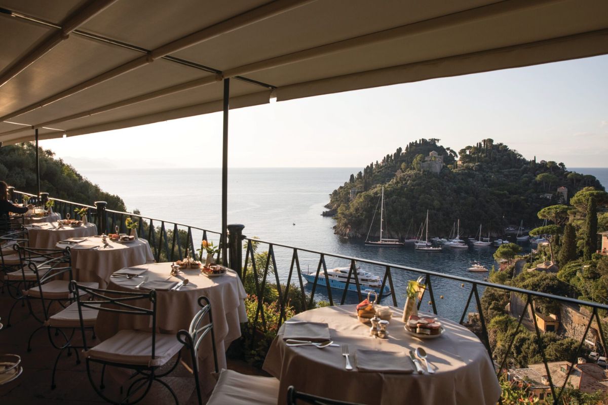 Ristoranti vista mare in Italia design terrazza portofino belmond