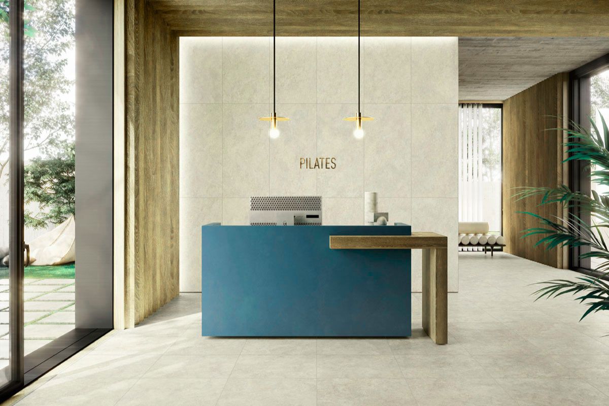 Abbinamenti arredamento del colore ottanio con legno