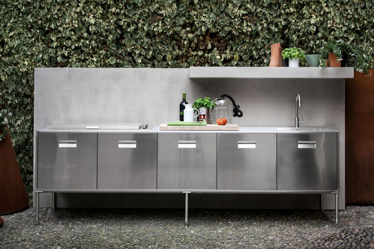 Arclinea Artusi Outdoor cucina da esterno di design in acciaio
