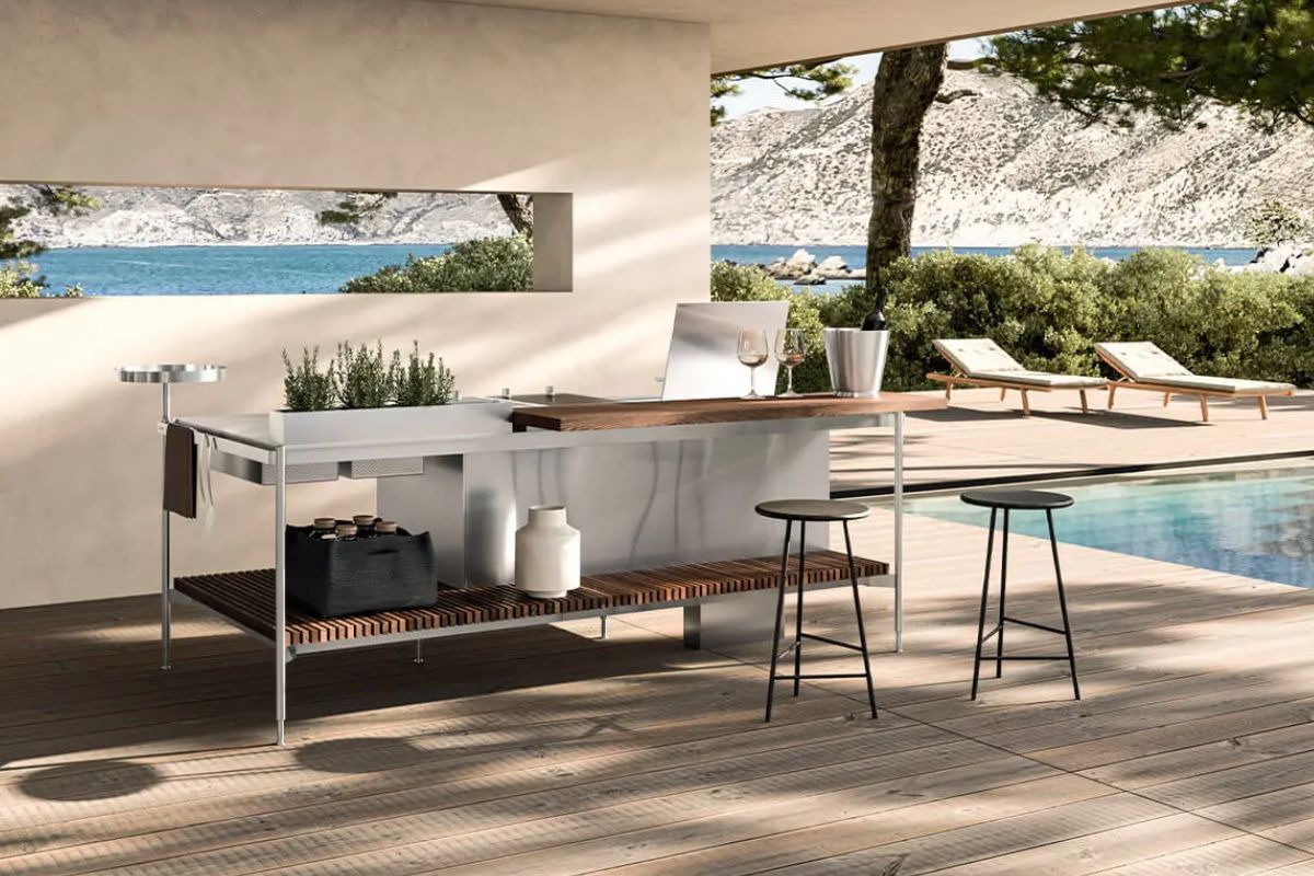 Arrital Solaria cucina da esterno in acciaio AISI 316
