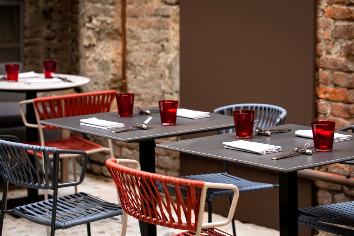 Sedie da giardino S•CAB impilabili di design per outdoor