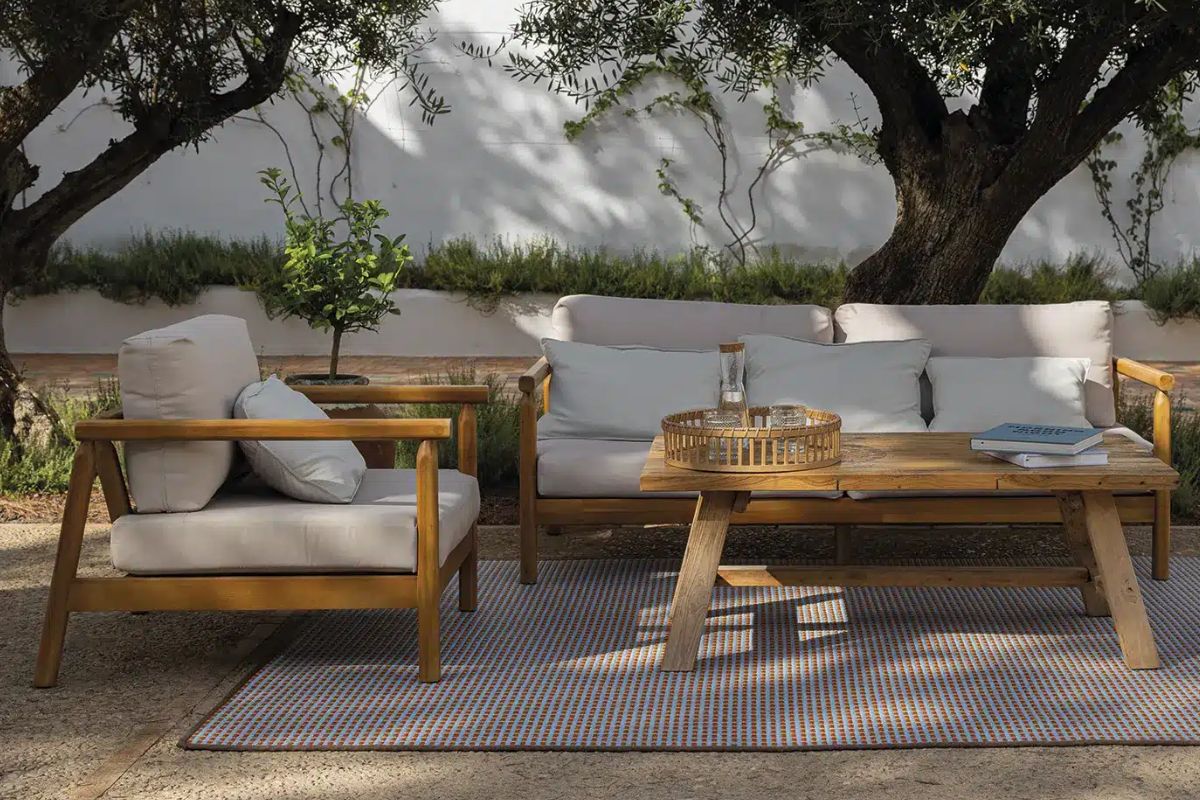 tappeto outdoor per terrazzo di design moderno
