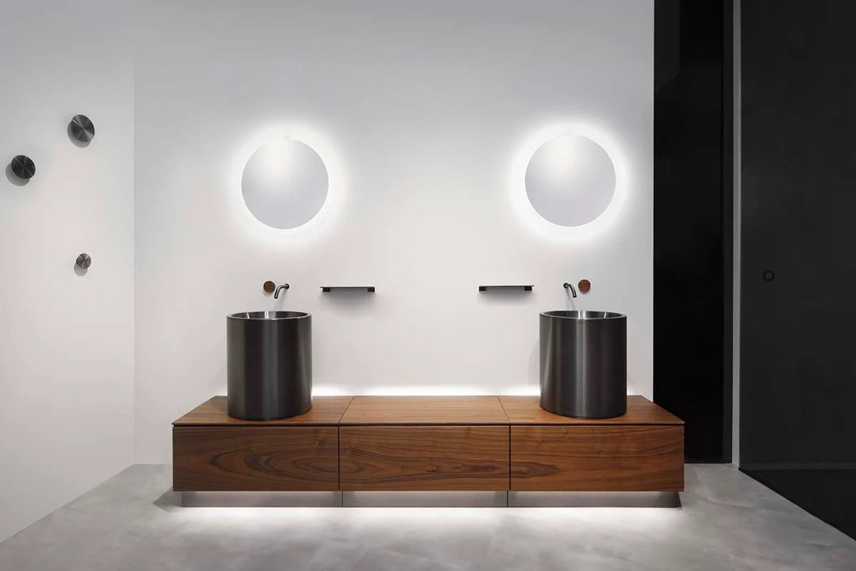 cea design rubinetteria bagno in acciaio inox minimal