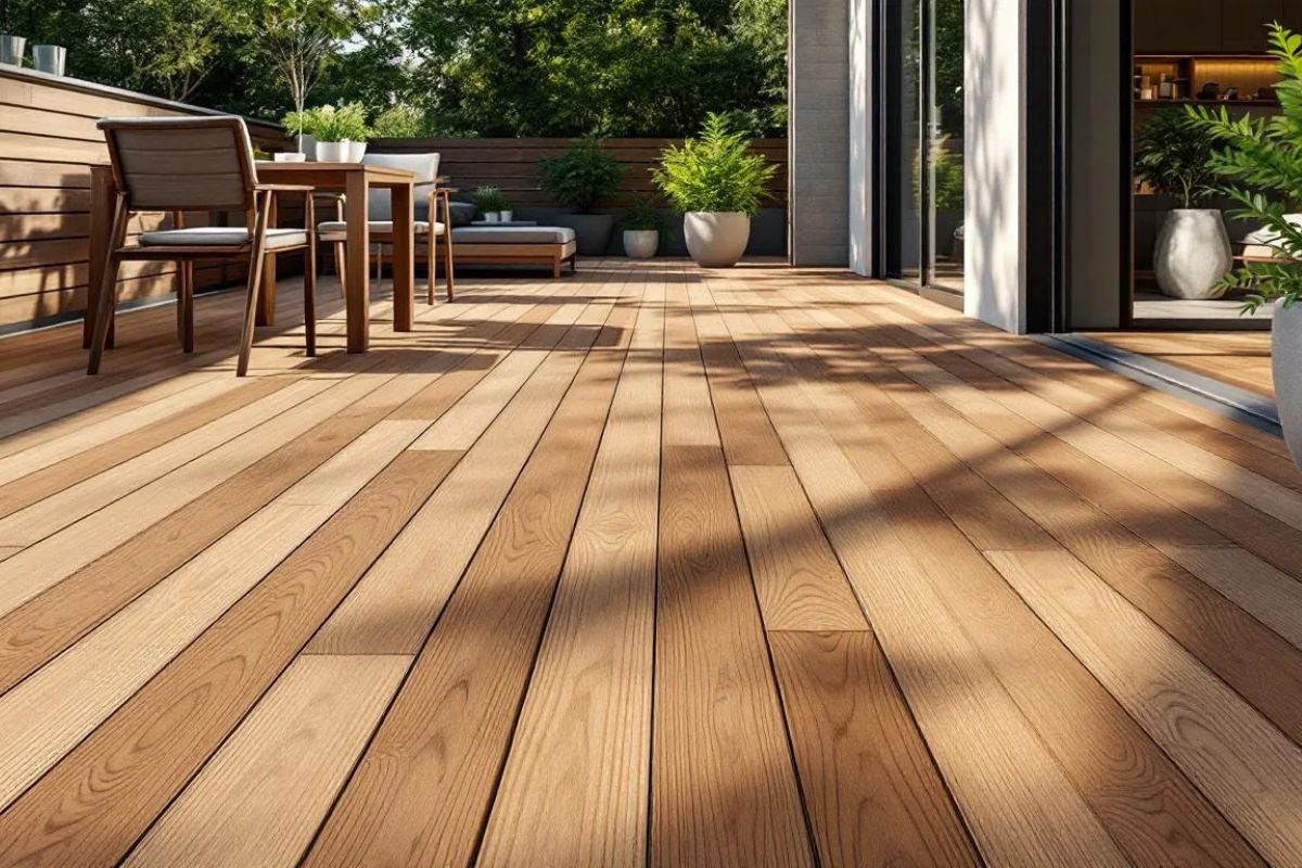 Legno naturale pavimento esterno