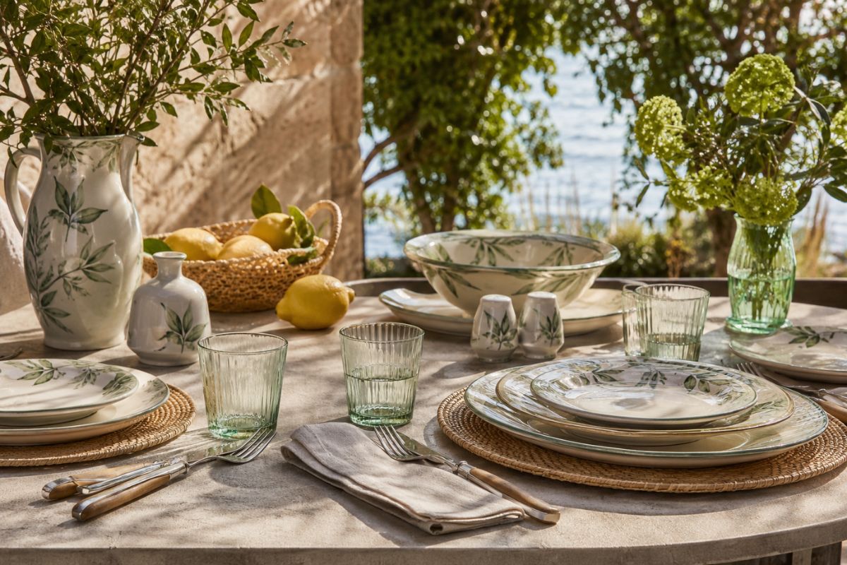 Designer plates for a summer outdoor table