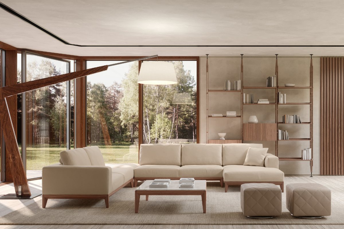 Divani in pelle Rivolta per soggiorno di design