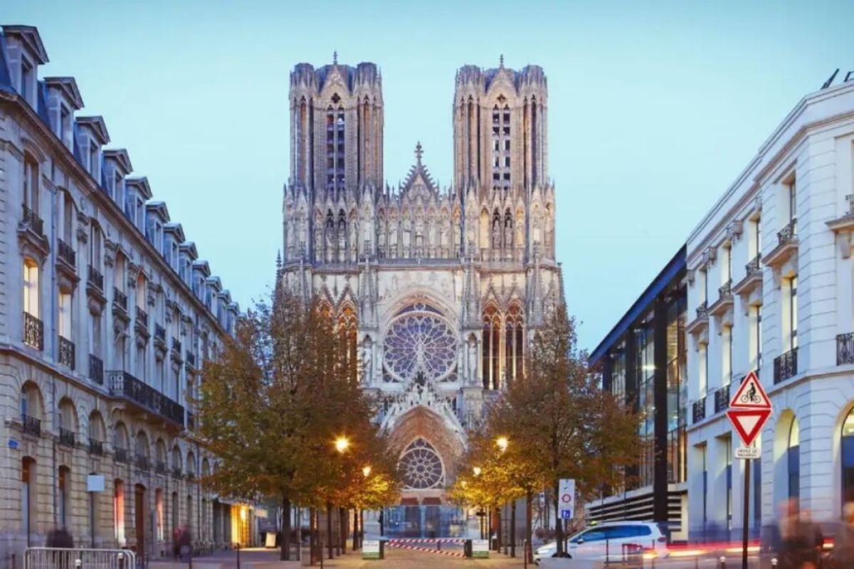 Amiens and Reims Gothic cathedrals
