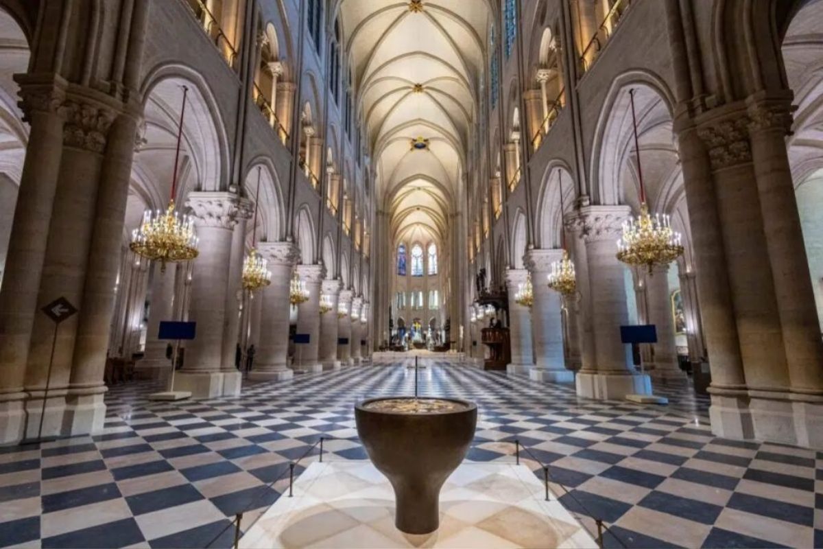 Notre Dame Paris interior arches