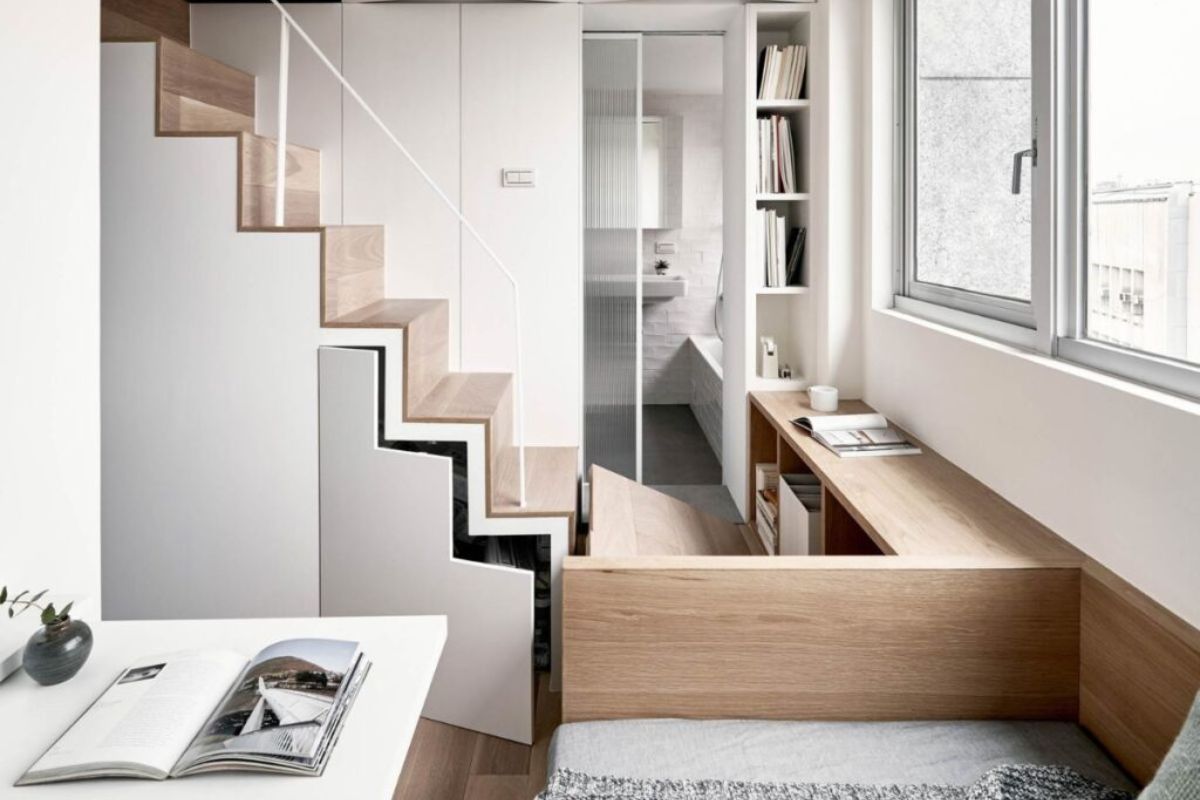 Studio apartment with mezzanine
