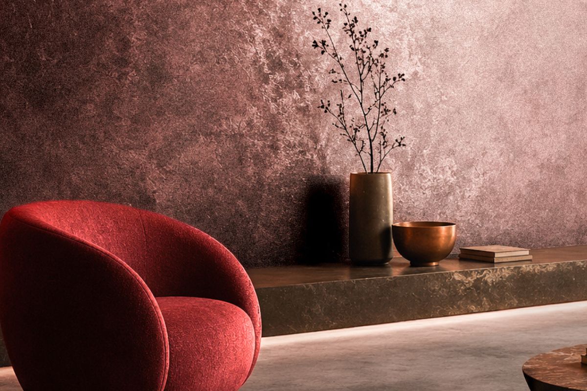 Finitura decorativa metallizzata Africa Novacolor per interni