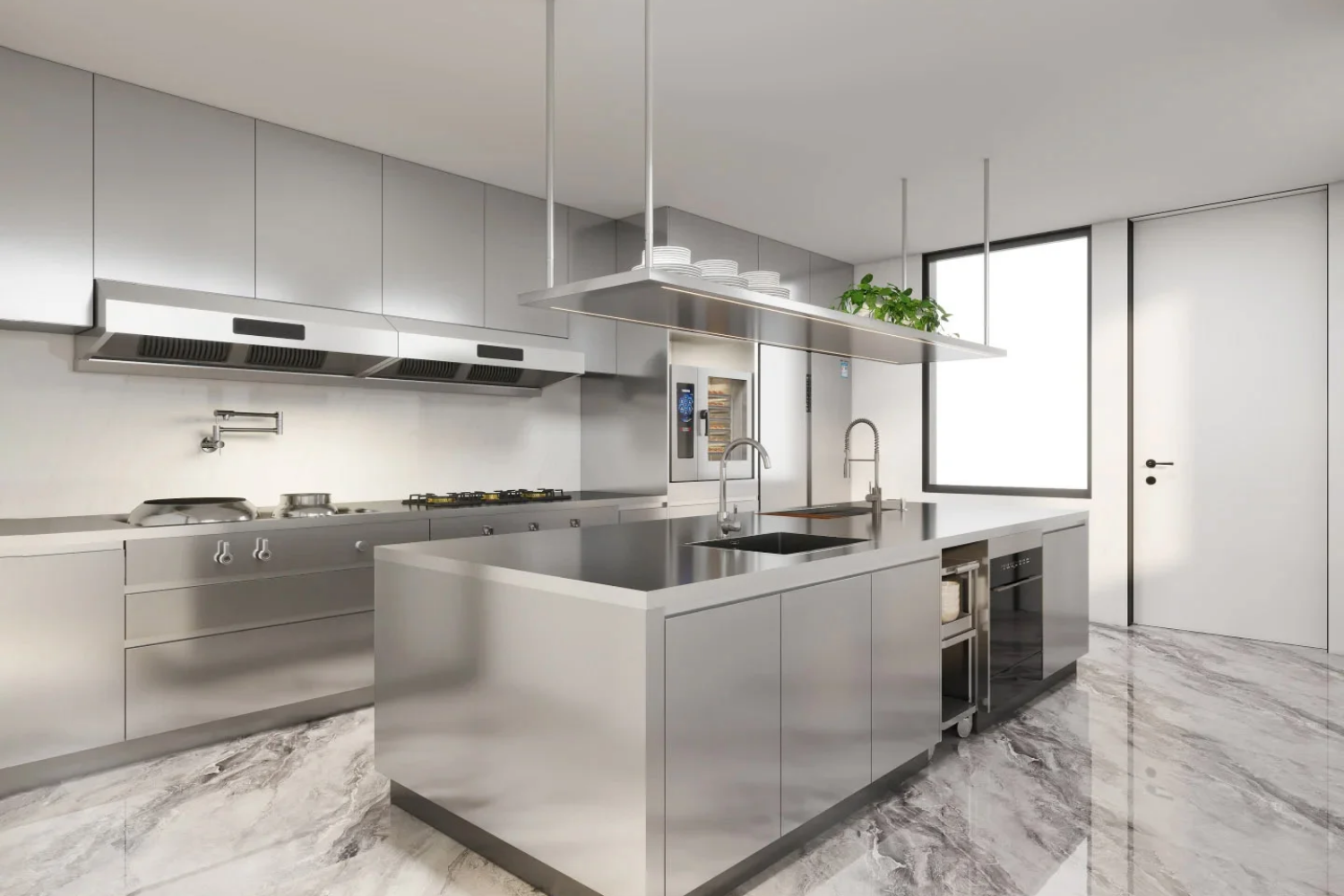 Acciaio inox nell'interior design cucine, arredi e superfici per una casa contemporanea