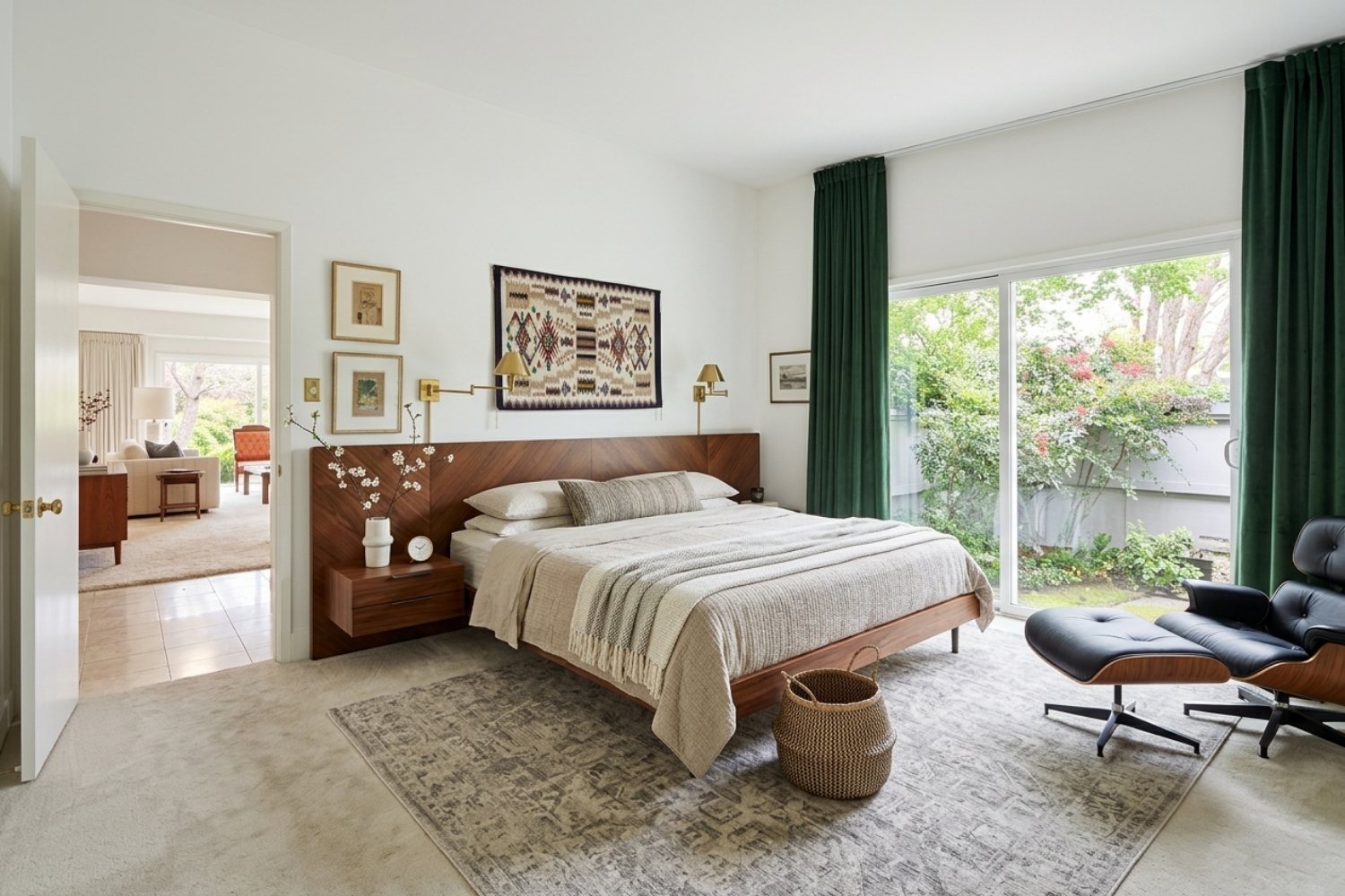 Mid-Century Modern stanza per stanza In camera da letto