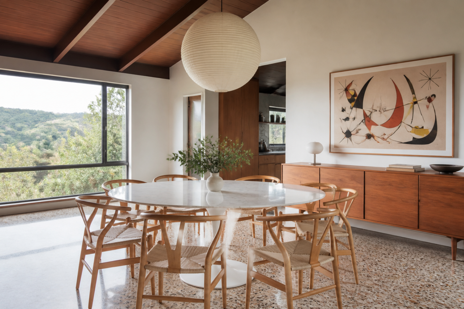 Mid-Century Modern stanza per stanza In sala da pranzo