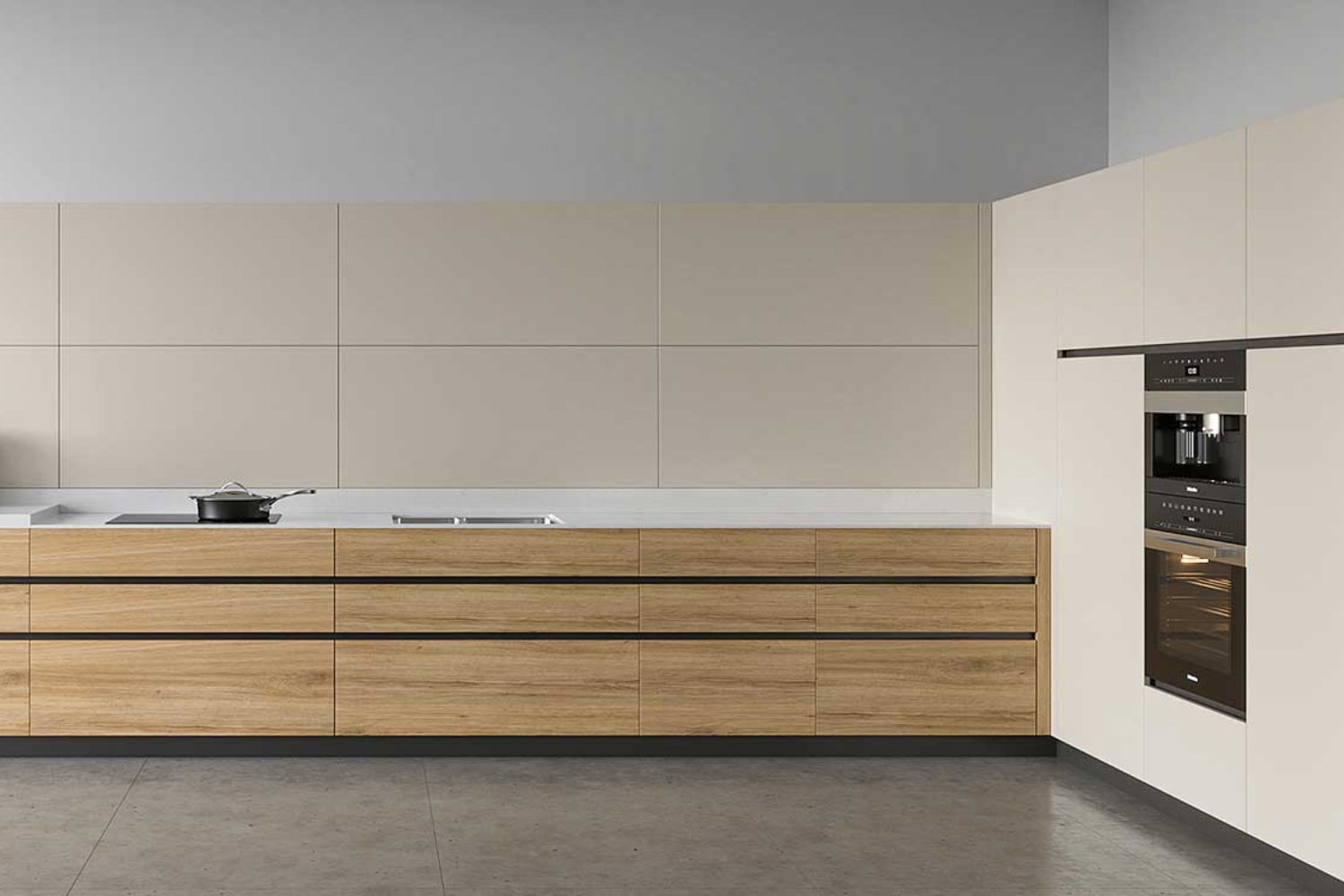 Minimalismo caldo cucina