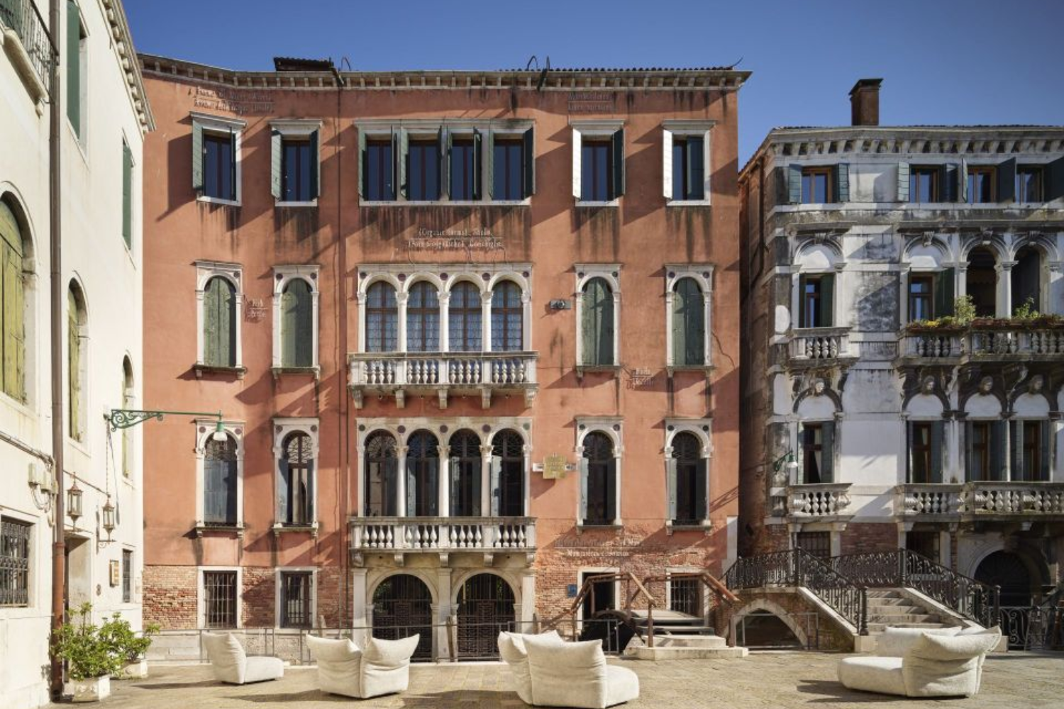 Querini Stampalia in Venice by Carlo Scarpa with water, stone and historic architecture