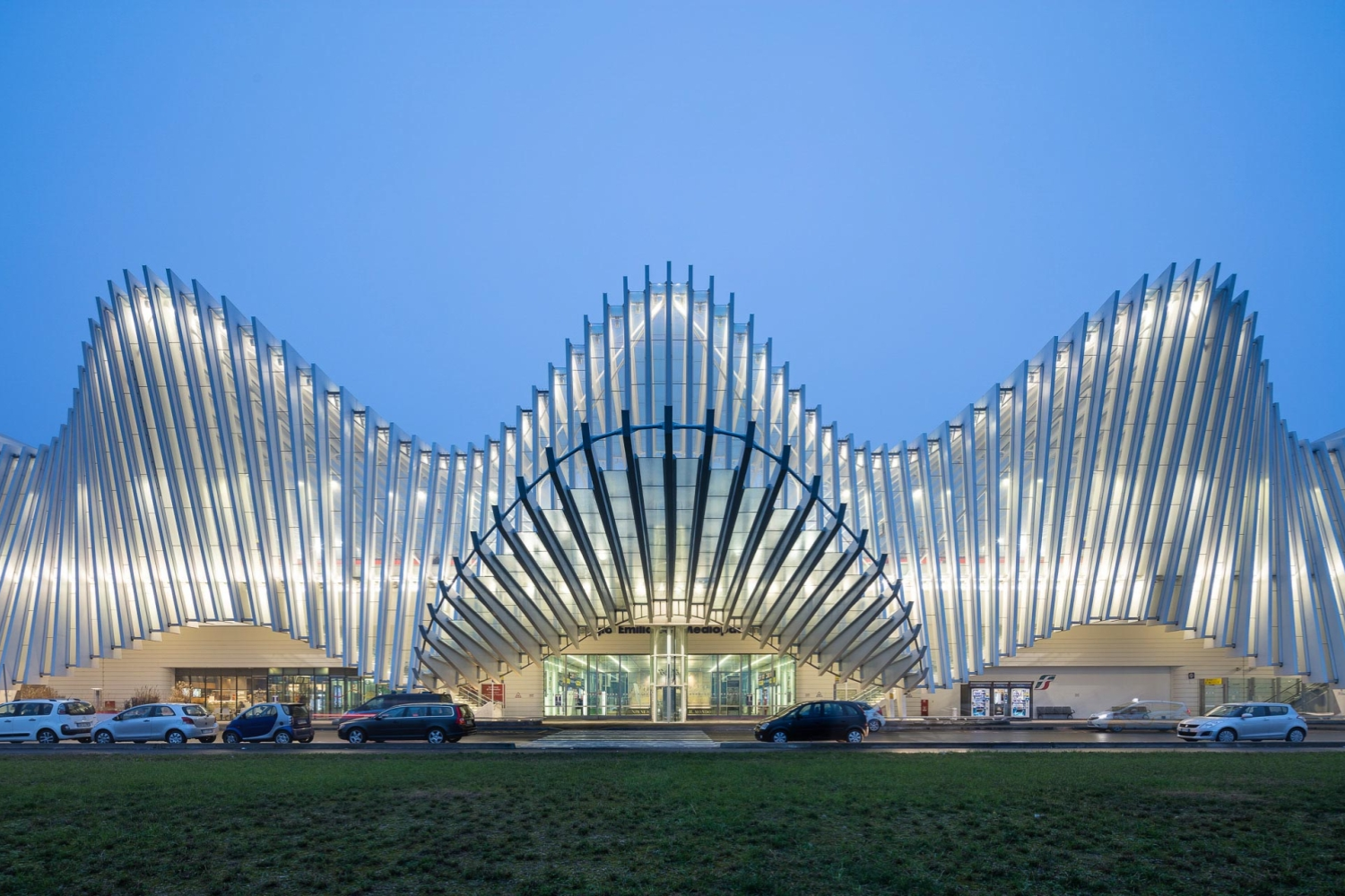 Reggio Emilia AV Mediopadana high-speed railway station by Santiago Calatrava