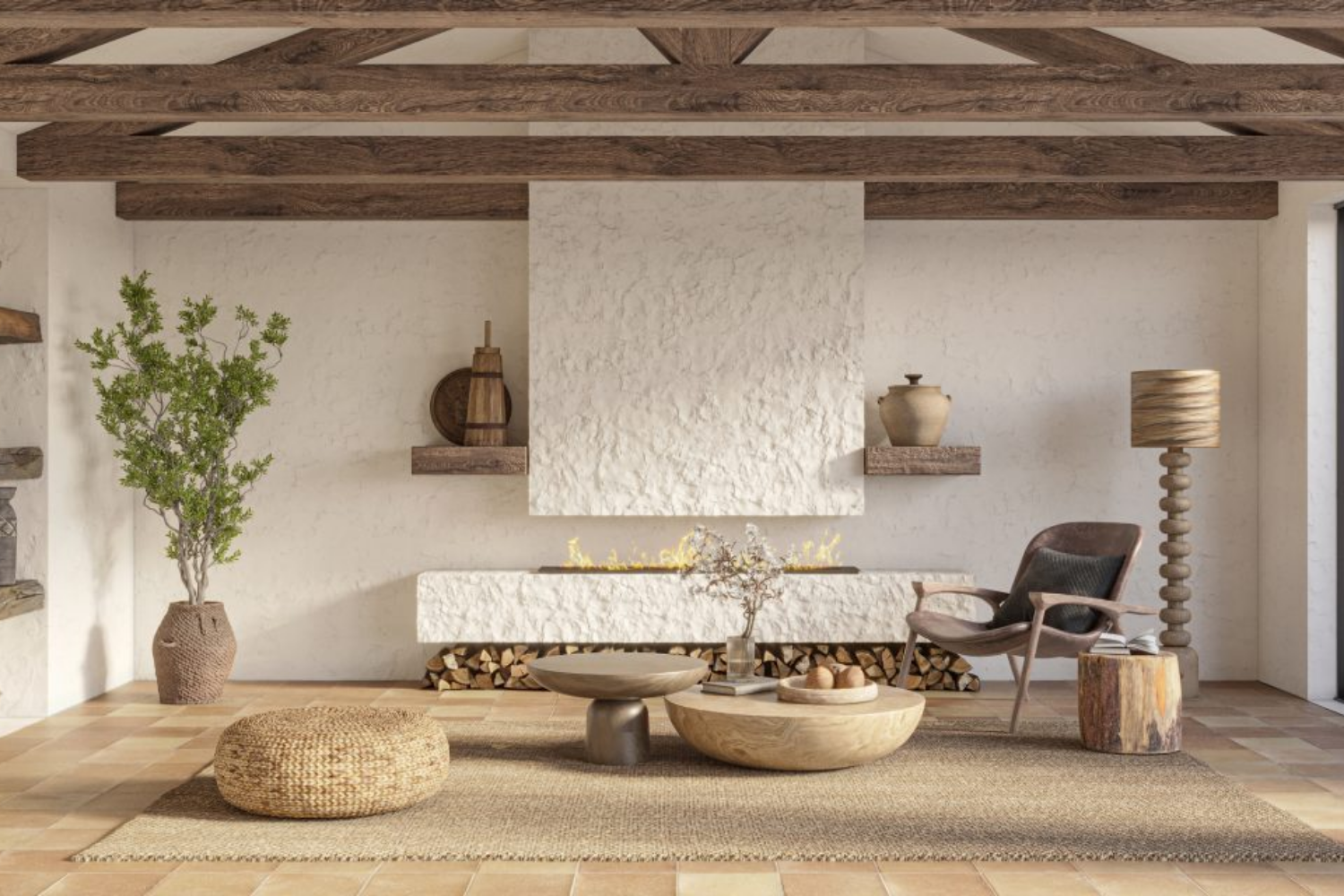 Stile Wabi Sabi come arredare con materiali naturali, imperfezione e calma visiva
