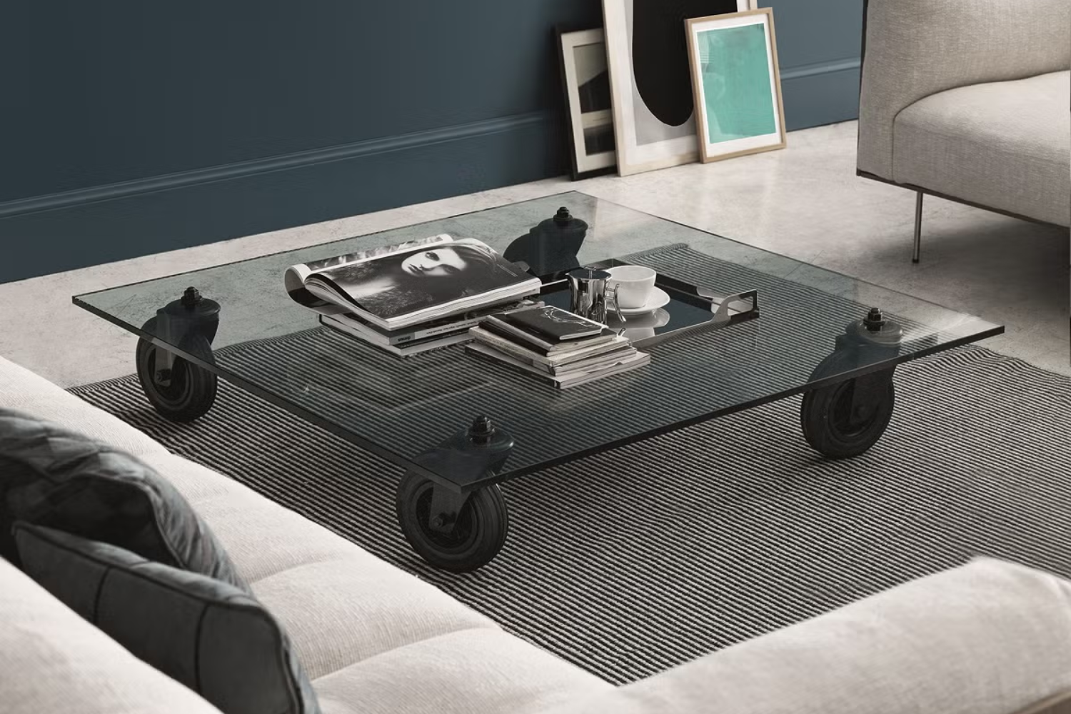 Tavolo con Ruote trasformare un carrello industriale in design