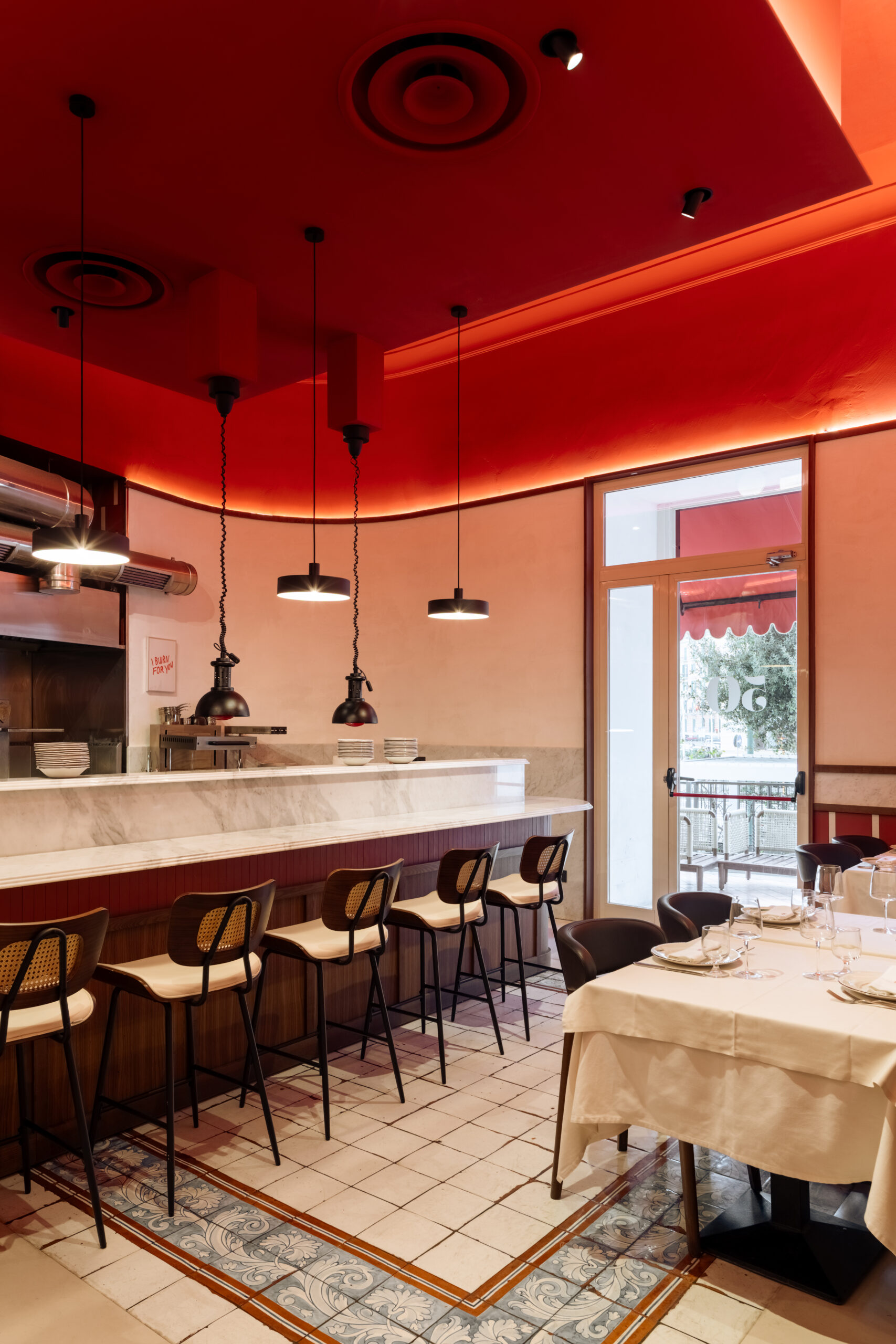 Interior detail at Casa 50 in Naples, a project by Maurizio Vesce architettura
