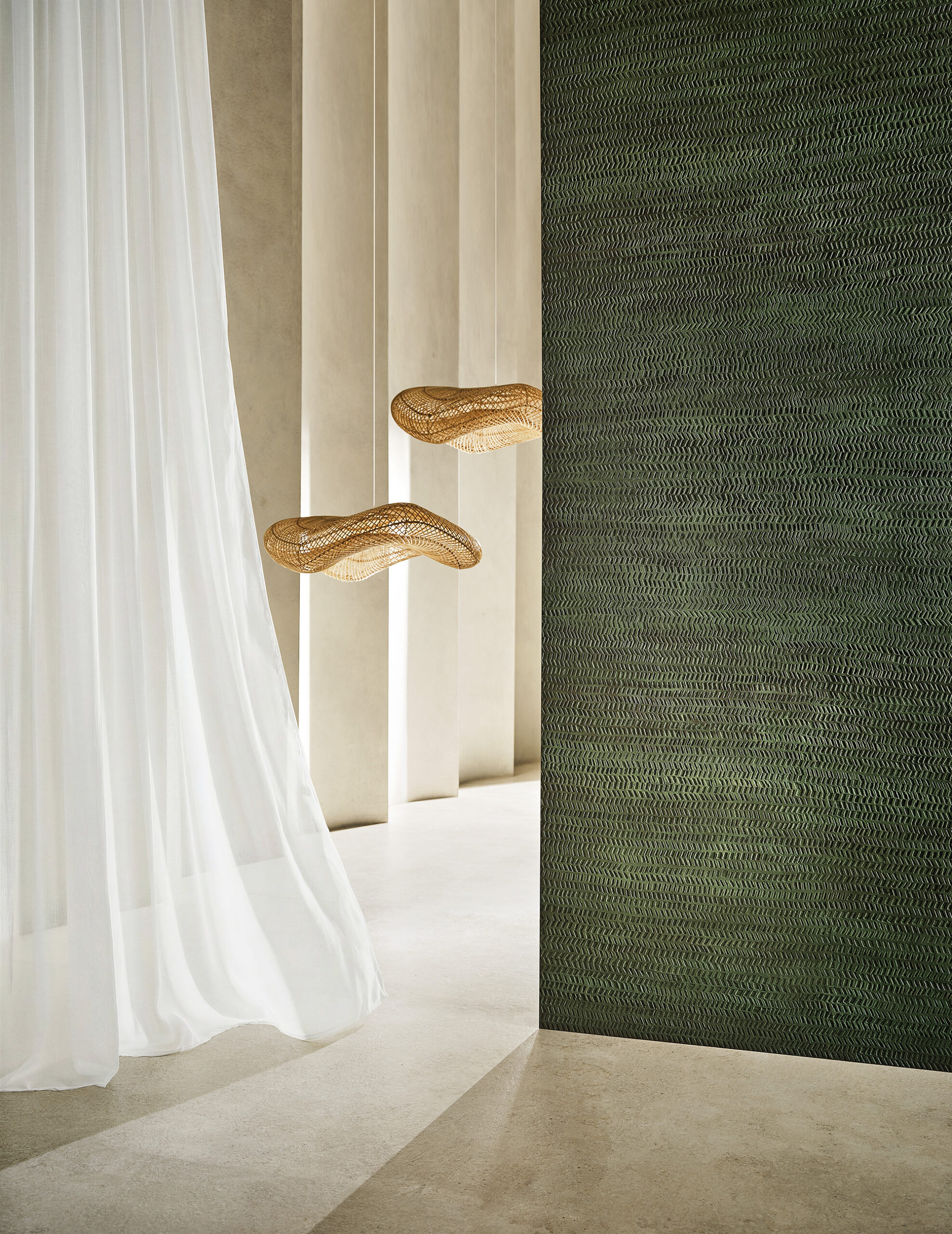 Weave Novacolor Signature Collection 2026, superficie decorativa verde