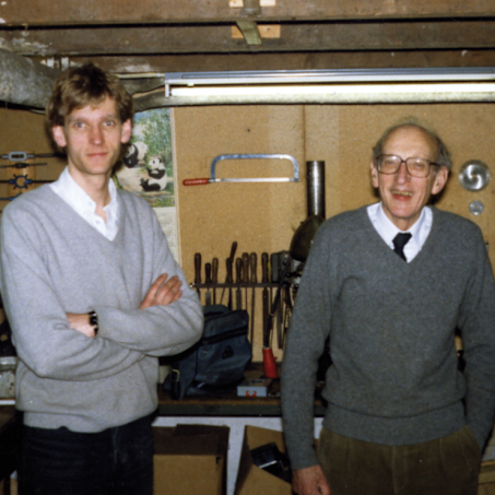 Niels e Henri Peteri durante lo sviluppo dei primi sistemi Quooker