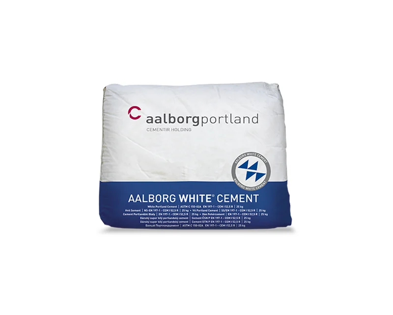 Sacco da 25 kg di cemento bianco Aalborg White CEM I 52,5 R