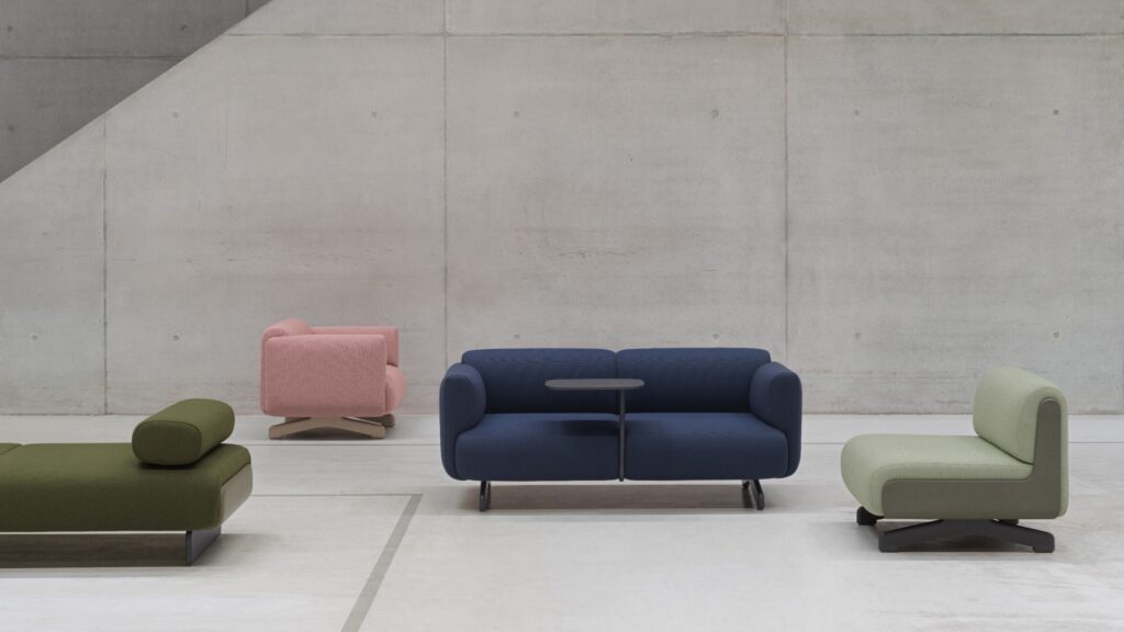 Il sistema di sedute modulari Session di Doshi Levien per Brunner, presentato a Orgatec 2026