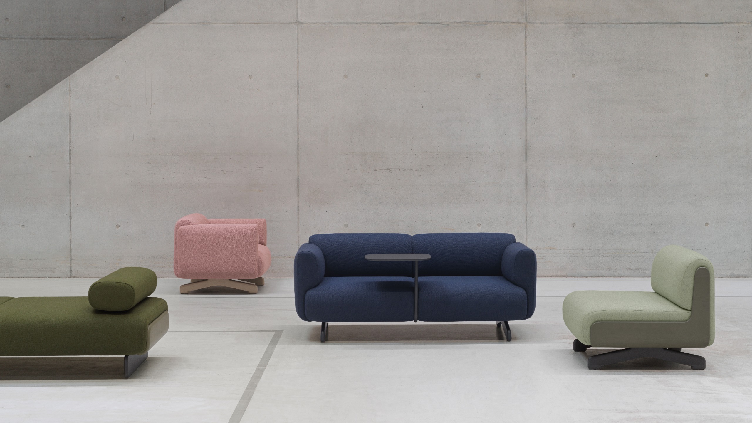 Il sistema di sedute modulari Session di Doshi Levien per Brunner, presentato a Orgatec 2026