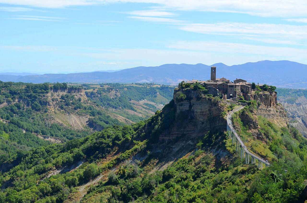 Civita di Bagnoregio above the Valle dei Calanchi