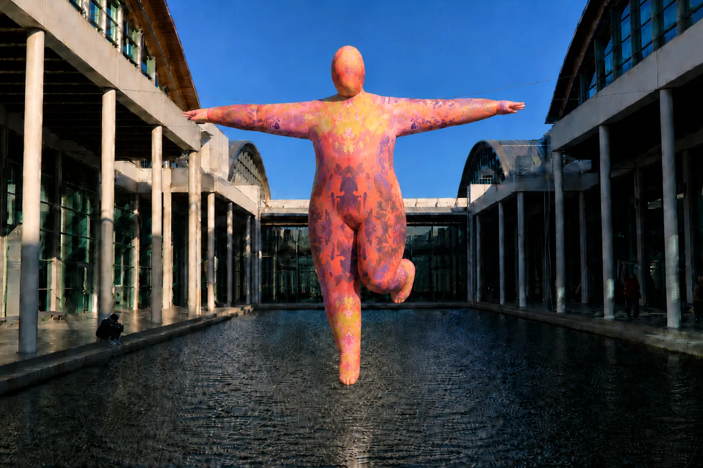 Le figure umane giganti di I Want to Be, installazione di InOut 2026
