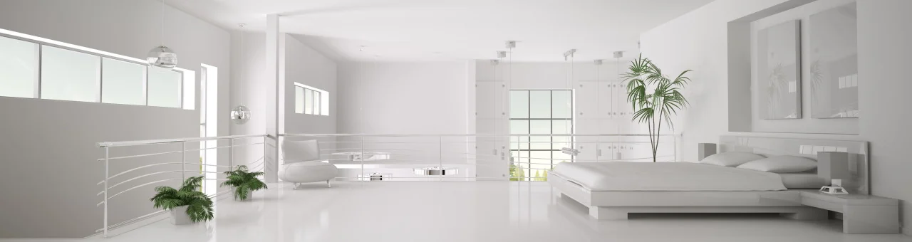 Interno con pareti chiare dalla guida agli intonaci Baumit