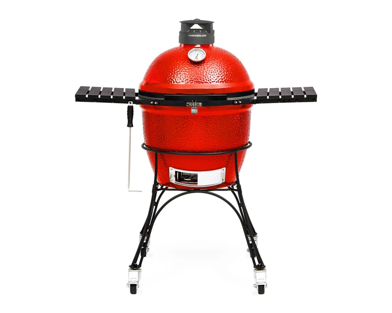 Kamado Joe Classic II rosso con carrello e ripiani