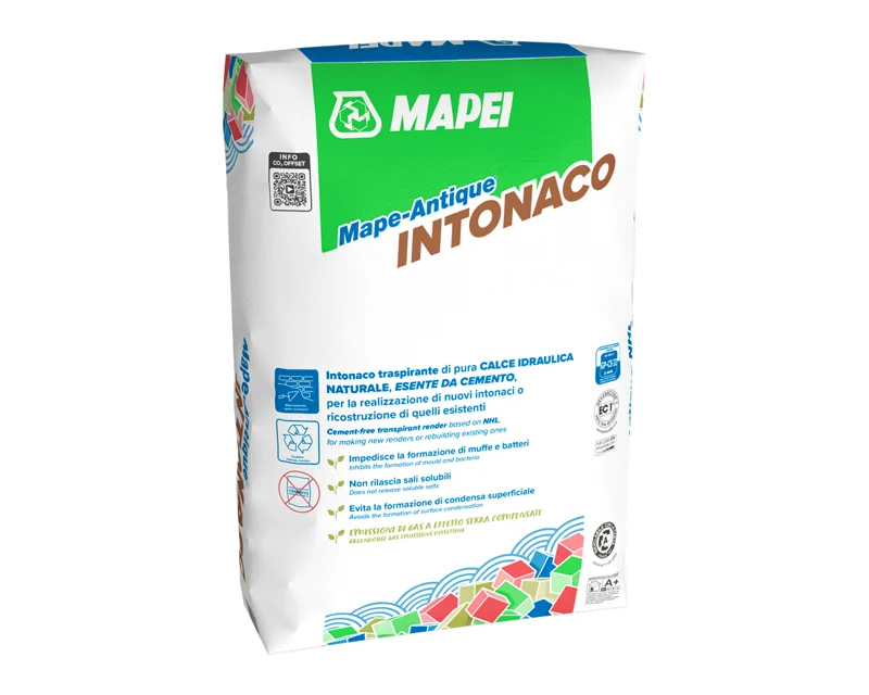 Mapei Mape-Antique Intonaco bag from the official technical sheet