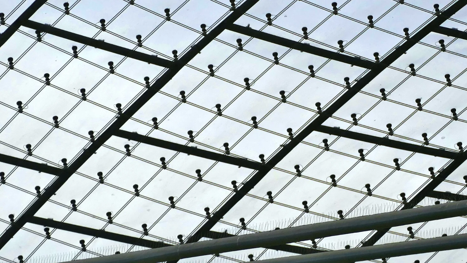 The tensile roof of Munich's Olympic Stadium designed by Behnisch and Frei Otto